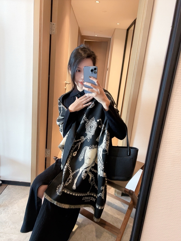 ブランドマフラー素材ディテール